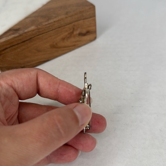 Vintage 1940s rhinestone and Silver Floral Brooch lot B14 - Picture 5 of 7